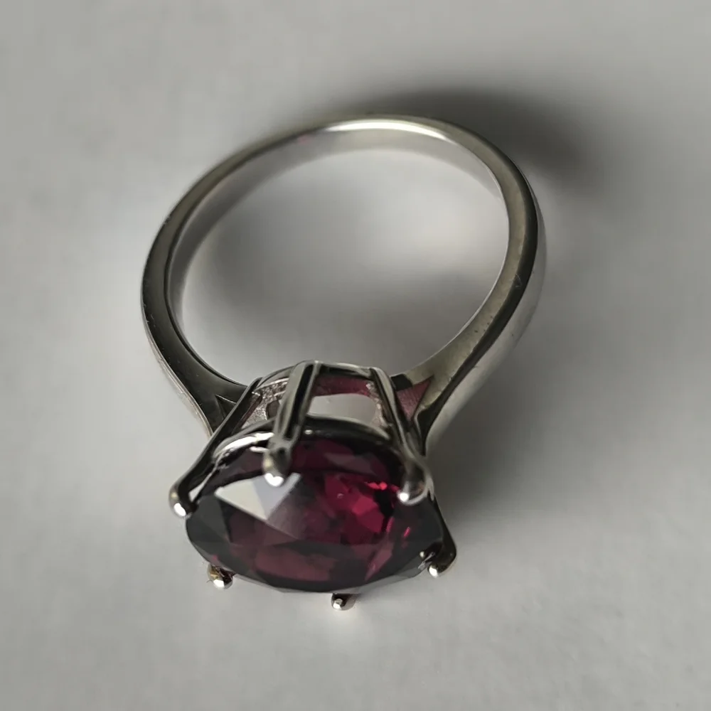 Stunning Top-Grade Natural Rhodolite Raspberry Garnet In Sterling Silver Ring - Picture 7 of 10
